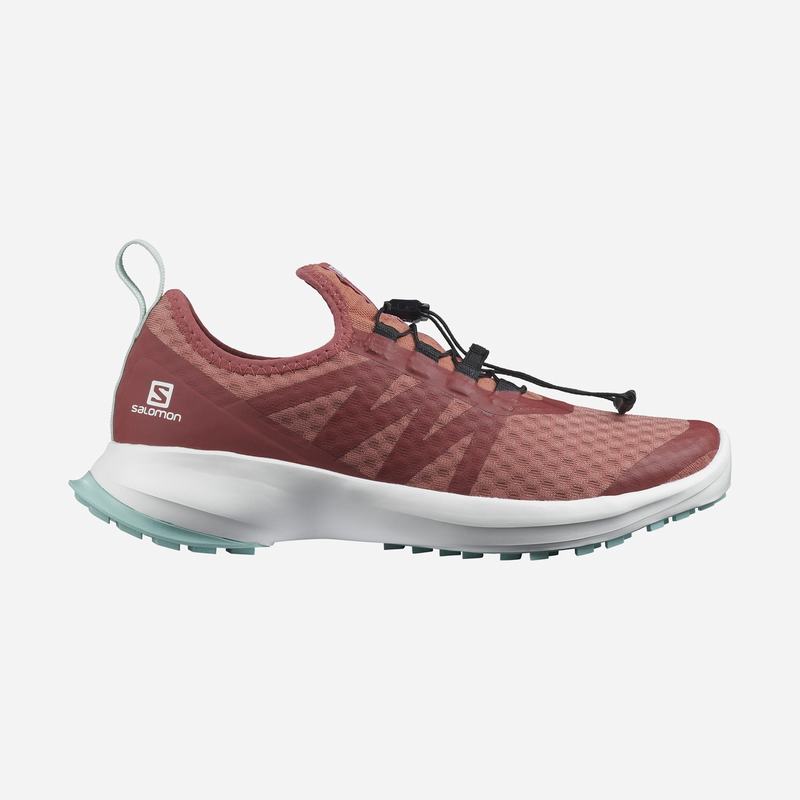 Salomon SENSE FLOW 2 - Womens Trail Running Shoes - Dark Red/White - NZ (59712-BJPQ)